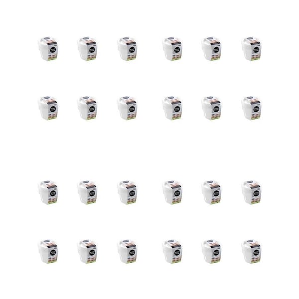 24x 4pc Lemon & Lime Reusable Lunch/Snack Container Durable Portable Round 280ml