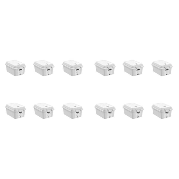 12PK Boxsweden Tote Mini Storage Stackable Box 3L 24x17.5x13cm Assorted