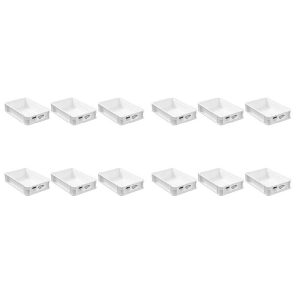 12PK Boxsweden Heavy Duty Stackable Box Versatile Organiser 30x20x7cm Assorted