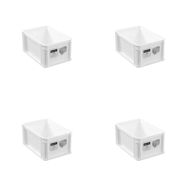 4PK Boxsweden Heavy Duty Stackable Box Versatile Organiser 30x20x14.5cm Assorted