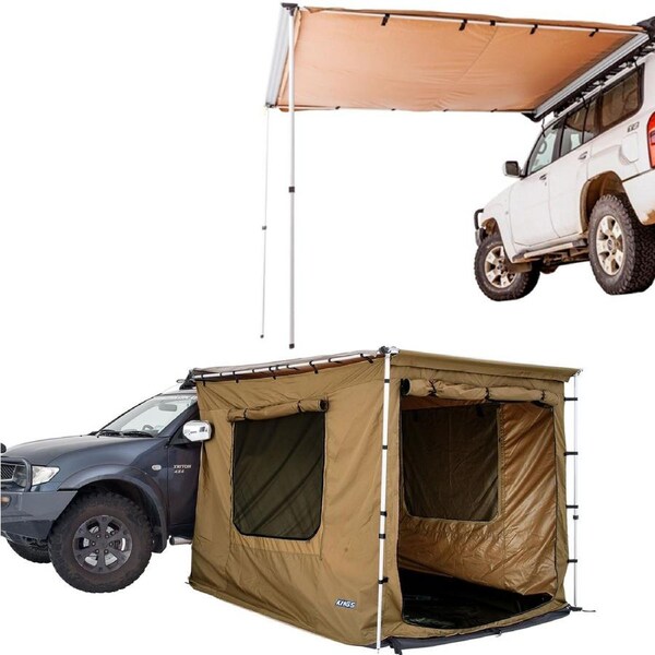 Adventure Kings 2x2.5m Car Side Awning + Awning Tent Waterproof Outdoor Camping