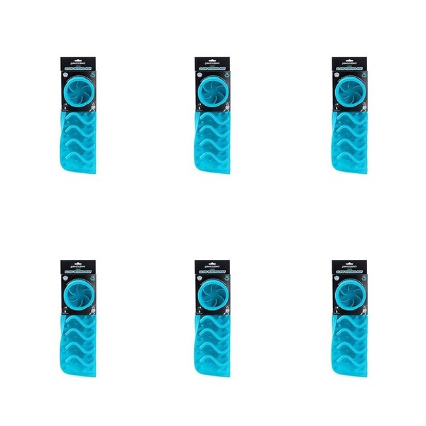 6PK Paws & Claws Pet Slow Feeding Mat 40x30x5cm for Dry & Wet Food Assorted