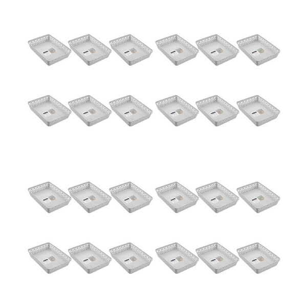 24PK Boxsweden Star Organiser Tray Versatile Sleek Rectangular 33x24x6.5cm Grey