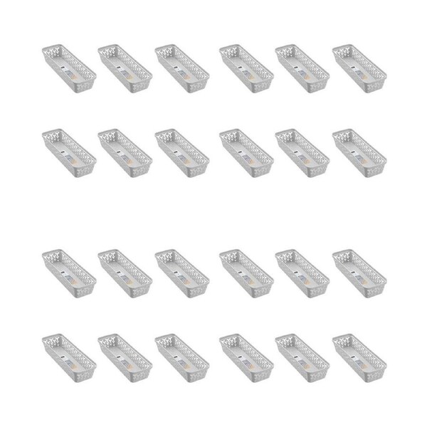 24PK Boxsweden Star Organiser Tray Versatile Sleek Rectangular 33x11x6.5cm Grey