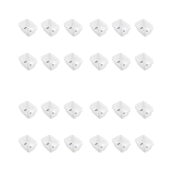 24x 2pc Boxsweden Star Tray Versatile Rectangular 15.5x11.5x6.5cm White