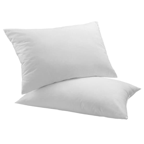 2pc Royal Comfort Duck Feather & Down Cotton Bedding Pillow 50x75cm White