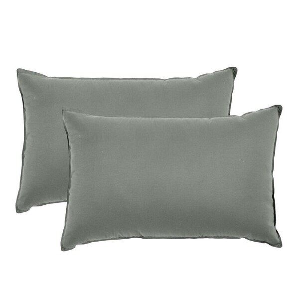 2pc Royal Comfort Bamboo Charcoal Bedding Pillow Soft Cushion 50x75cm Grey