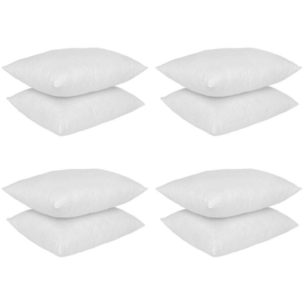 4x 2pc Royal Comfort Luxury Bamboo Quilted Bedding Pillow Cushion 50x75cm White