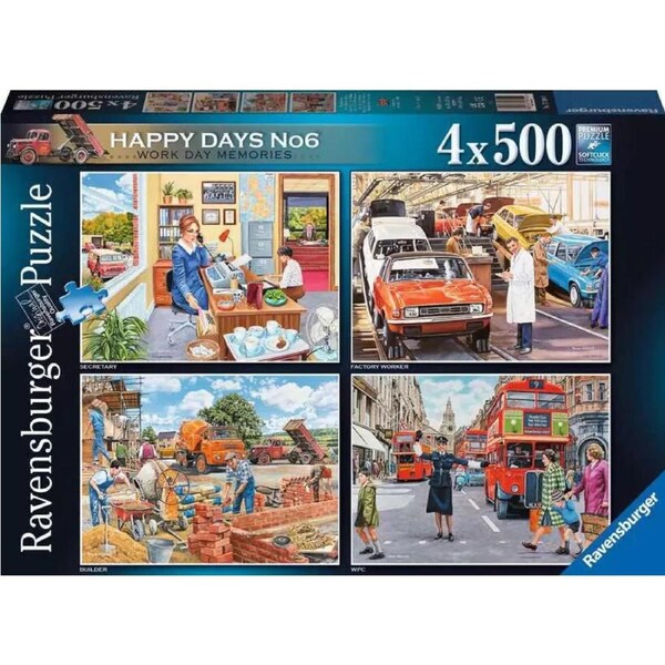Ravensburger - Happy Days No 6 Work Day Memories 4x500 Pce