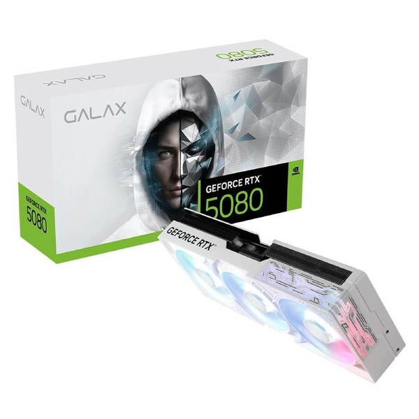 Galax GeForce RTX 5080 1-Click OC 16G Graphics Card - White (58NZN6MDBCWH)