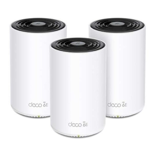 TP-Link Deco XE75 AXE5400 Tri-Band Mesh Wi-Fi 6E System(3-pack) 574 Mbps at 2.4 GHz + 2402 Mbps at 5 GHz + 2402 Mbps at 6 GHz Deco XE75(3-pack)