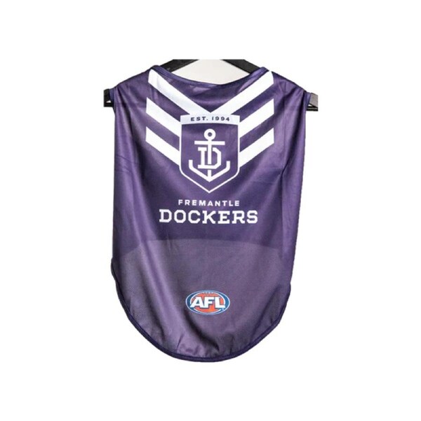 AFL Fremantle Dockers Medium Dog Jersey Shirt 41cm to 42cm Long
