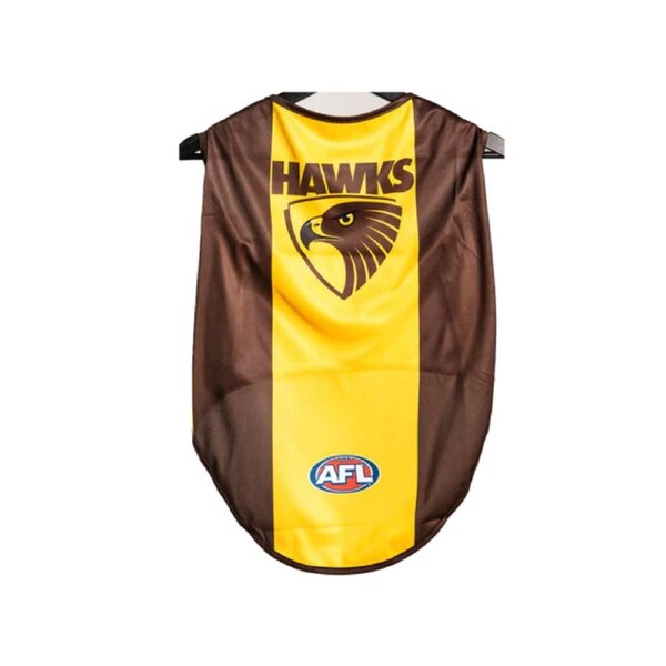 AFL Hawthorne Hawks Medium Dog Jersey Shirt 41cm to 42cm Long
