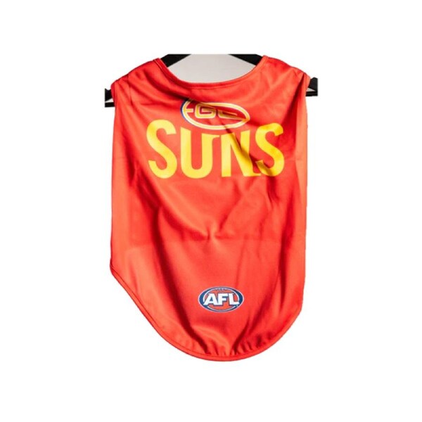 AFL Gold Coast Suns Small Dog Jersey Shirt 35cm to 38cm Long