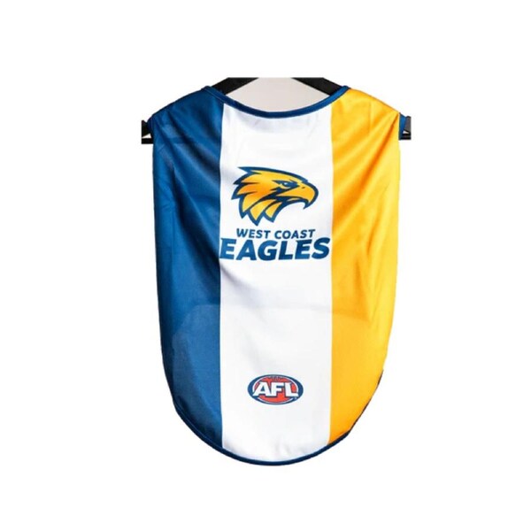 AFL West Coast Eagles Small Dog Jersey Shirt 35cm to 38cm Long