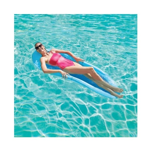 Swimways Floating Pool Lounger - Floating Inflatable Raft - Swimming Pool, Beach, Lake Float Hamock Lounge Chair