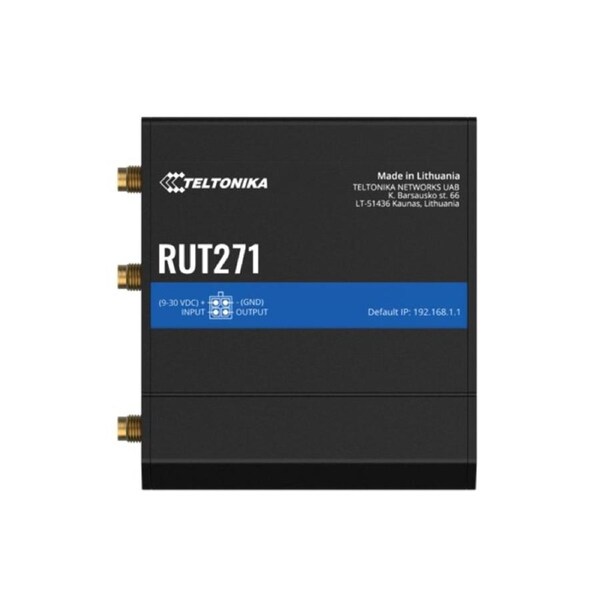 Teltonika RUT271 Redcap 5G Router, Instant LTE Failover, Backward Compatible with 4G LTE Cat 4, Low Latency, High Capacity, PSU included RUT271002000