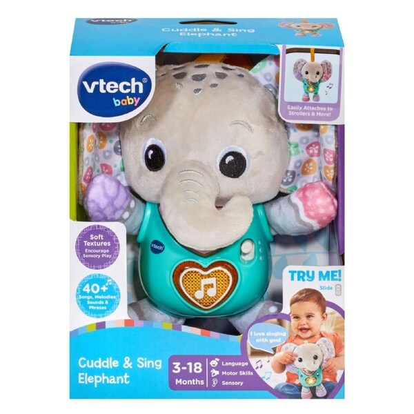 VTech Baby - Cuddle and Sing Elephant Musical Plush Toy