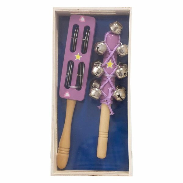 DZ - Kids' Percussion Instrument Set Tambourine and Jingle Stick