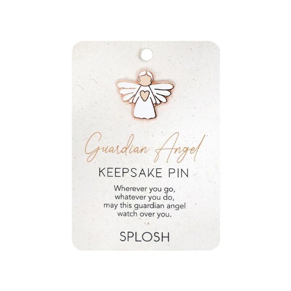 Guardian Angel Keepsake Pin Protection Travel Gift Pocket Memorial Brooch Charm