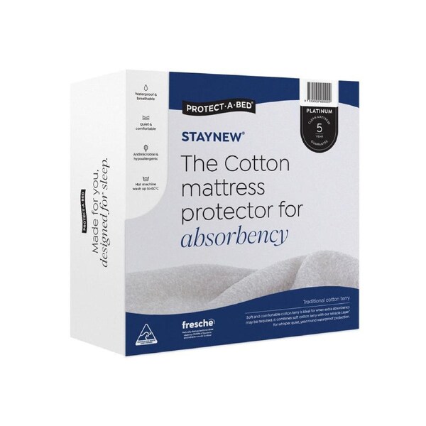 Protect-A-Bed StayCotton Terry Mattress Protector - Double
