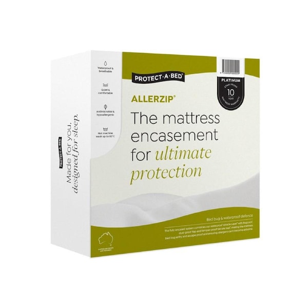 Protect-A-Bed Allerzip Mattress Encasement Mattress Protector - King Single