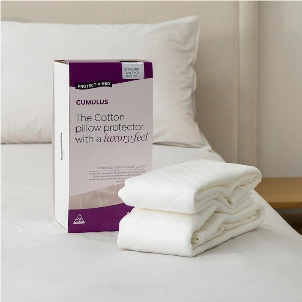 Protect-A-Bed Cumulus Cotton Jacquard Pillow Protector Twin Pack
