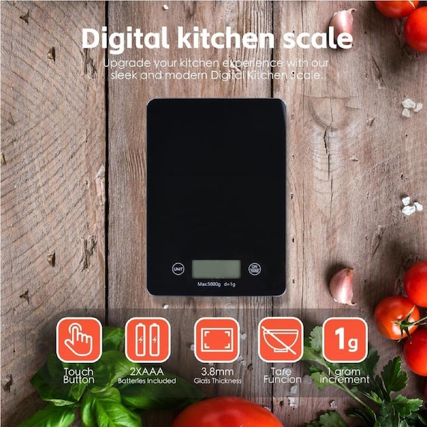 5 KG Digital Glass Kitchen Scale