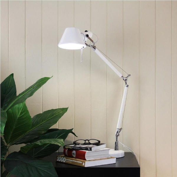 Oriel Lighting FORMA Retro Styled Adjustable Task Lamp in White