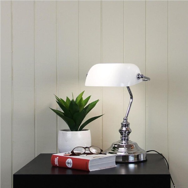 Oriel Lighting BANKERS ON/OFF Touch Lamp in Bright Chrome
