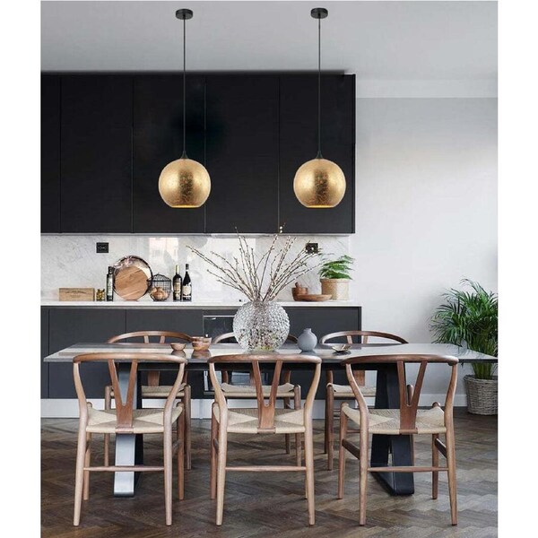 ROCHE: Interior Wine Glass Shape Matte Gold Glass Pendant Lights