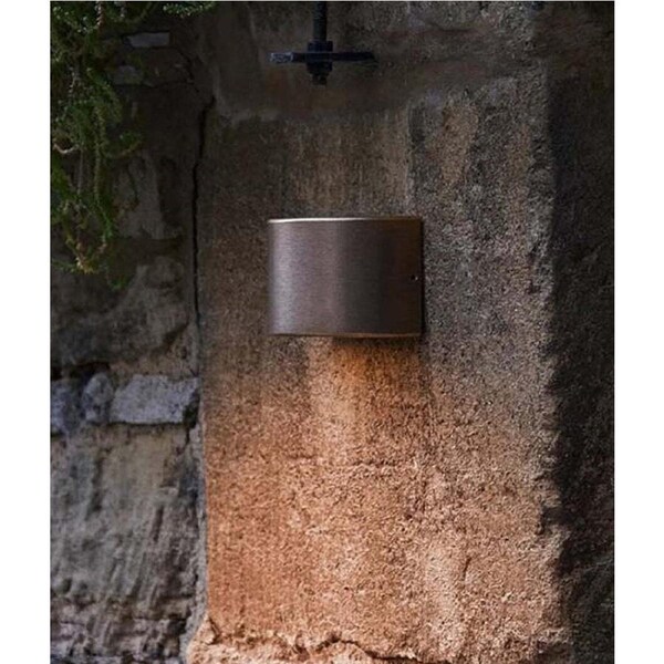 STE: Exterior 12V Bronze Curved Surface Mounted Step / Wall Lights IP65 Curved