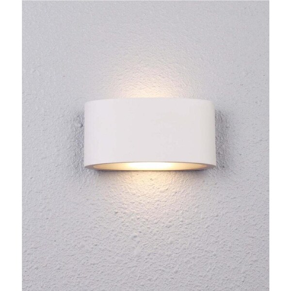 TAMA: LED Exterior Surface Mounted Curved Up/Down Wall Lights IP54 White