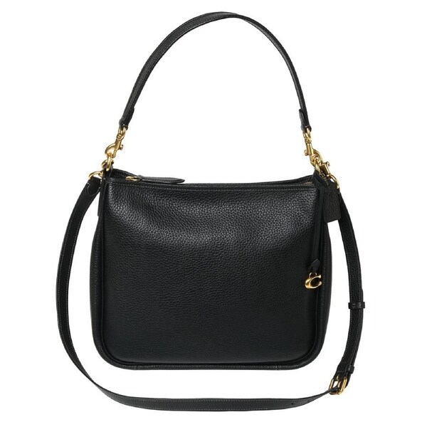 Coach Soft Pebble Leather Cary Shoulder Bag Black