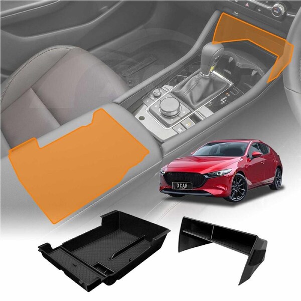 Centre Console Armrest Organizer Tray Set for Mazda 3 BP Series Hatch Sedan 2019-Onwards Storage Box Accessories