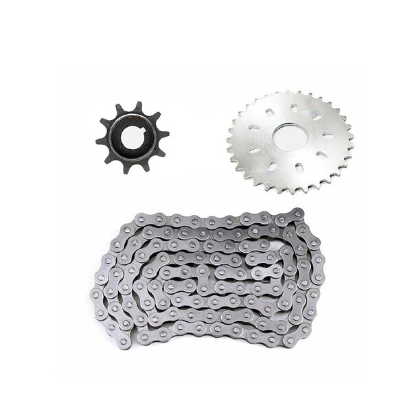 TDR 2 Stroke Motorised Bike 415 Chain 32 Teeth Sprocket 10T Sprocket Front Rear Set 49cc 66cc 70cc 80cc Motorized Push Bicycle Engine Parts Kit