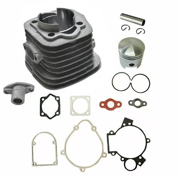 TDR Motorized Bike 80cc Engine Rebuild Kit 66cc 2 Stroke Cylinder 47mm Piston Ring Gasket Short Manifold Motorised Bicycle Bike Repair Parts