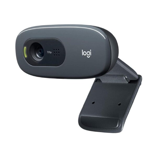 Logitech C270 Webcam, Widescreen HD 720p Video Calls - Black (960-000584)