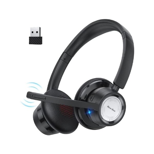 New Bee BH58 Wireless Office Headset Black Noise Cancelling Bluetooth Headset