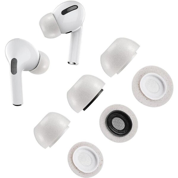 New bee A3 airpod memory foam tip Grey, Replacement Premium Ear Tips 6 pair