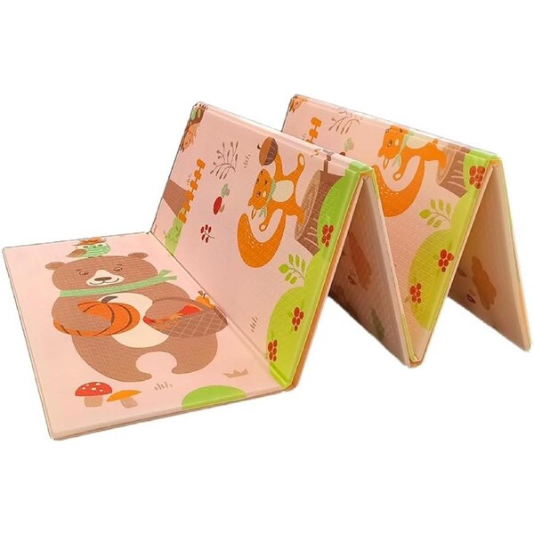 iDeer Life Foldable XPE Play Mat, Foam Play Mat Reversible Bear - 200 x 180cm