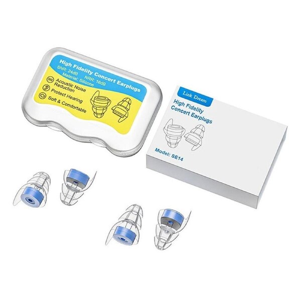 New Bee Wholesale 2 Pairs Waterproof Music Earplug Noise Reducing Silicone