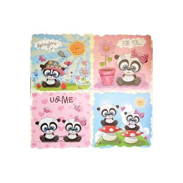 iDeer Life [4PCE] Eva Puzzle Mat, Comfortable Flooring, 1.2cm thick - 60 x 60 cm - Panda