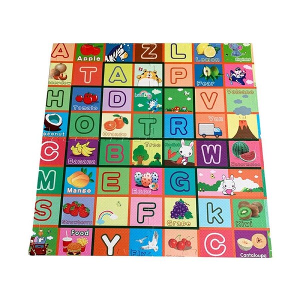 iDeer Life [4PCE] Eva Puzzle Mat, Comfortable Flooring, 1.2cm thick - 60 x 60 cm - Alphabet