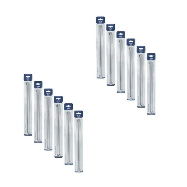 12PK Malli Aluminium/Plastic Knitting Needles Yarn Crafting Tool 8mmx35cm Grey