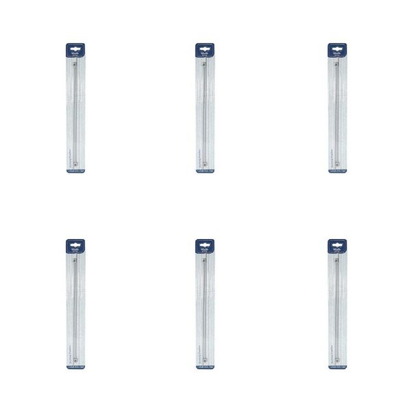 6PK Malli Aluminium/Plastic Knitting Needles Yarn Crafting Tool 2.5mmx35cm Grey