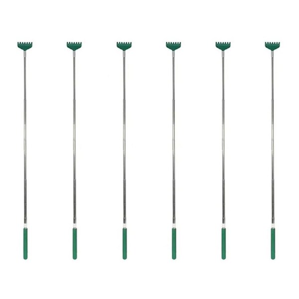 6PK Jemark Extendable Portable Telescopic Handheld Back Scratcher 65cm Assorted