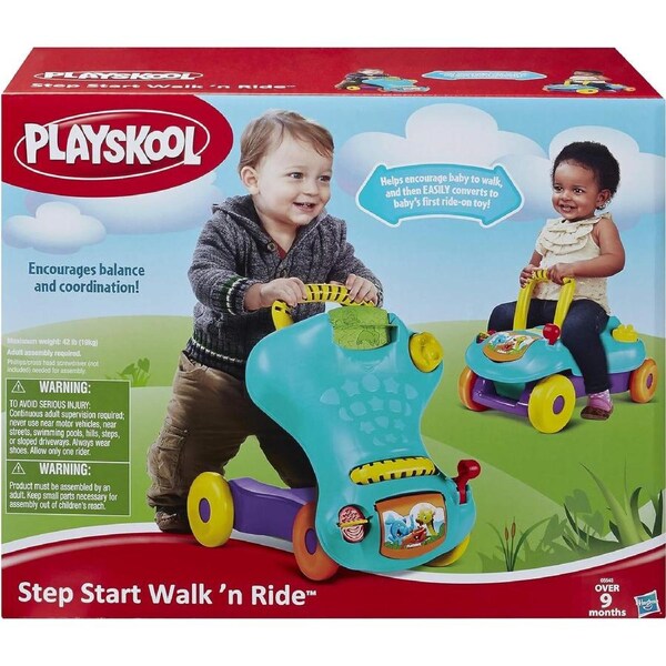 Playskool Step Start Walk 'n Ride - 2-in-1 Walker & Ride-On Toy