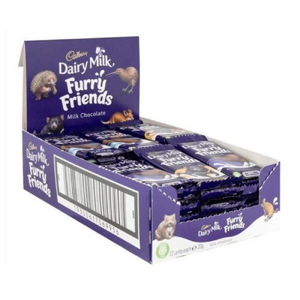 Cadbury Furry Friend 20g Dairy Milk - 72 Piece Pack