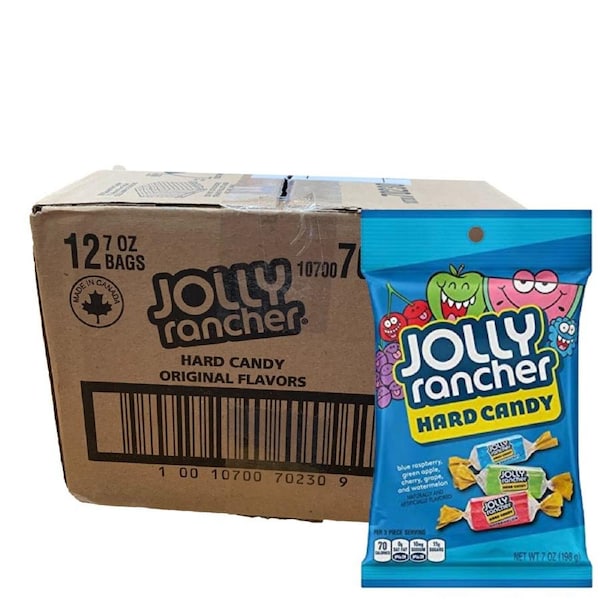 Jolly Rancher Hard Candy 198g - 12 Bag Pack American Candy